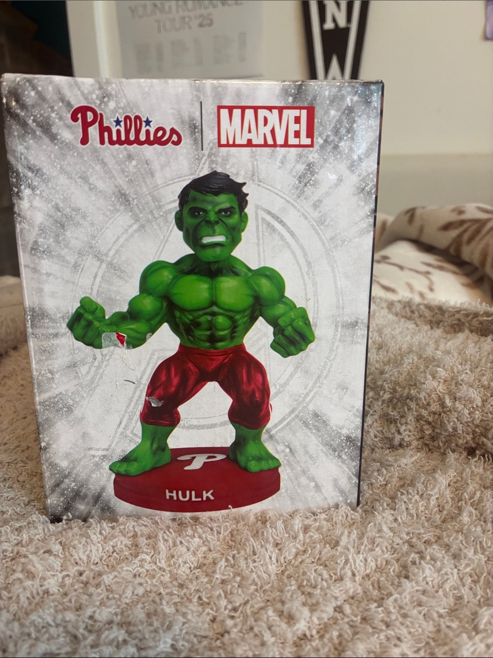 Marvel Hulk Figure - Green and Red Phillies Base